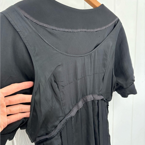 Vintage 1960s Teal Traina Dress Black Mod Unique Collectible Minimal Monochrome - Picture 12 of 16